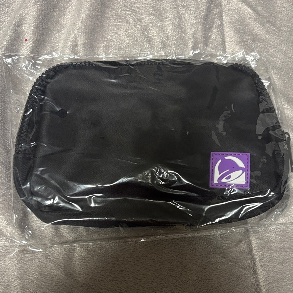 Black Pouch with Strap and  Taco Bell Logo
